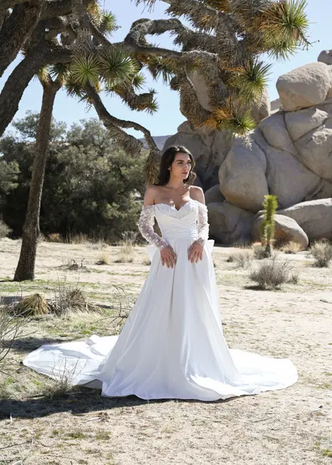 San Gabriel wedding dress by Dando London, ball gown, satin