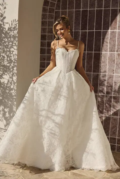 Zara wedding dress by MWL Bride, ball gown, lace