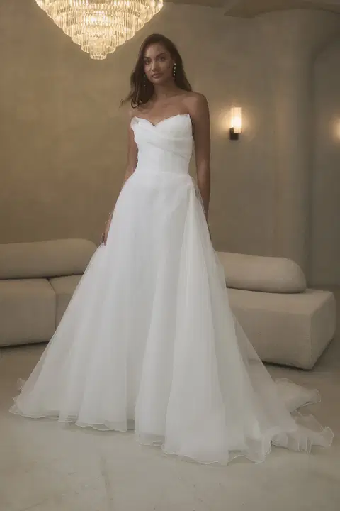 Style 2631 wedding dress by Casablanca Bridal, A-line, crepe