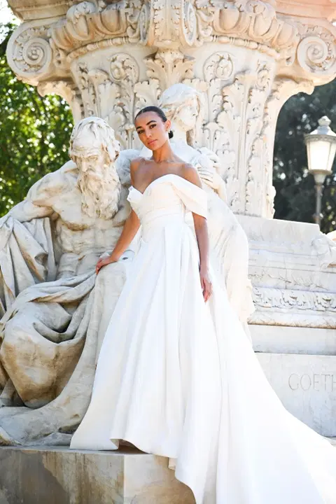 Granita wedding dress by Dando London, ball gown, mikado