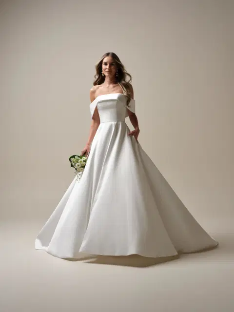 Perri wedding dress by Rebecca Ingram, princess, mikado
