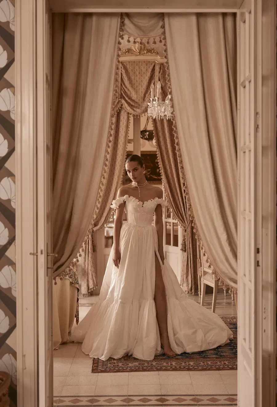 Carmen 25-002 by Ricca Sposa Atelier: Ball Gown silhouette, sleeveless, tulle