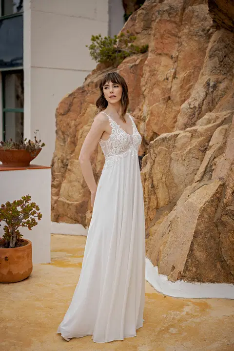 Style LBS03 wedding dress by Lohrengel, A-line, lace