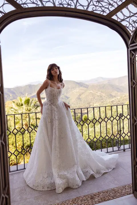 Vayla wedding dress by Tina Valerdi, ball gown, lace