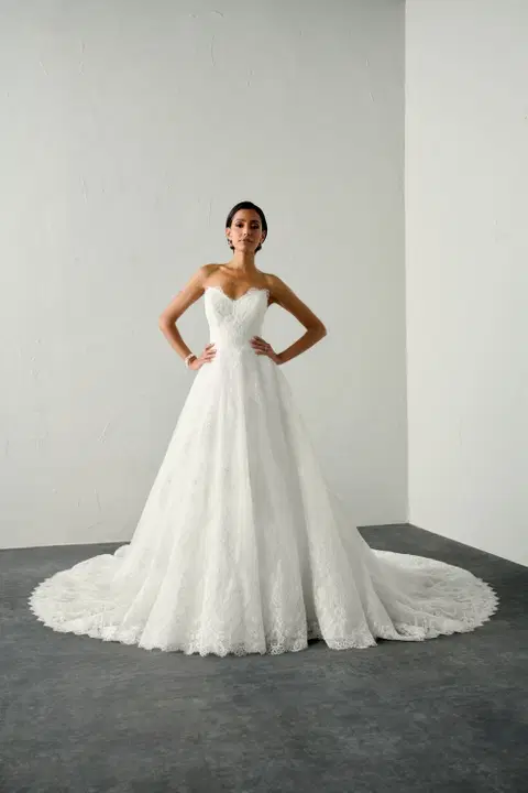 Draven wedding dress by Justin Alexander Signature, ball gown, lace
