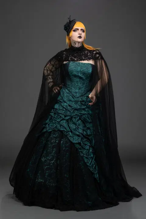 Jana Greenpetrol wedding dress by DarkDreamCouture