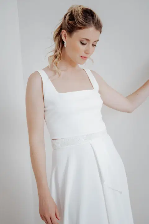 Top Ola by noni Selected, two-piece, crepe