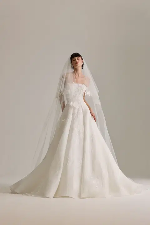 Amalie wedding dress by Josephine Scott, ball gown, lace