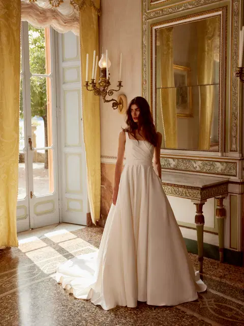Iva wedding dress by Justin Alexander, ball gown, satin