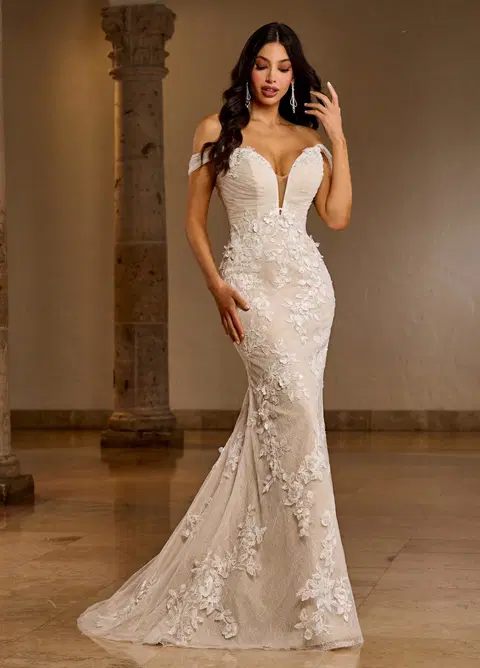 Style RB5039 wedding dress by Rachel Allan, mermaid, lace