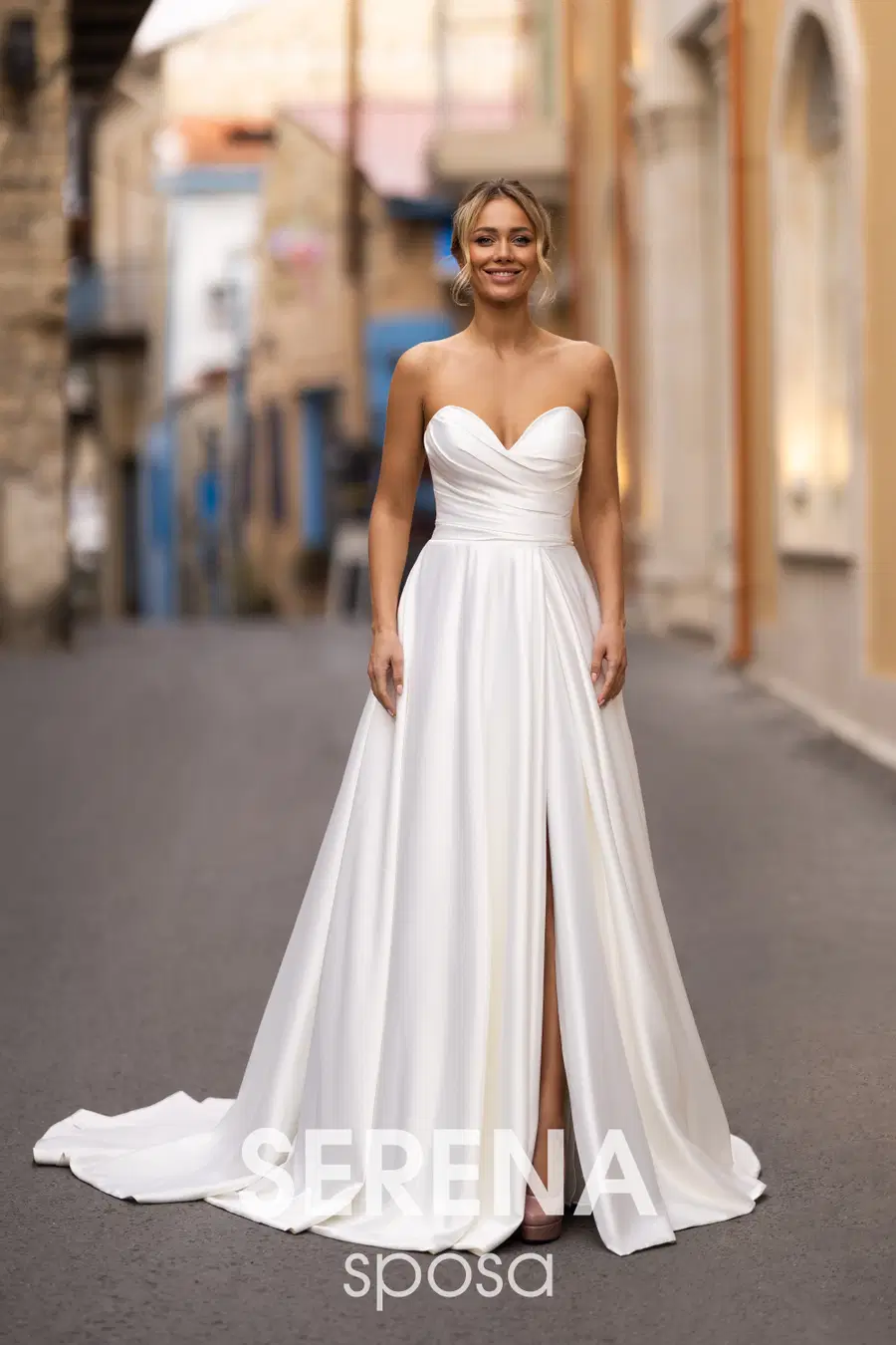 5533 by Serena Bridal: A-Line silhouette, sweetheart neckline, sleeveless, chiffon