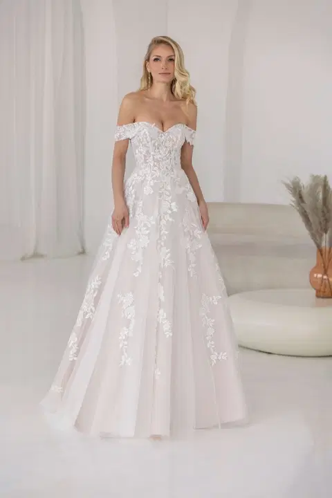 Kyliana Brautkleid von Jarice, Tüll, Off-shoulder