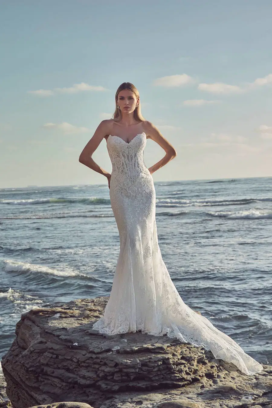 126243 Augusta by Calla Blanche: Mermaid silhouette, sweetheart neckline, sleeveless, lace