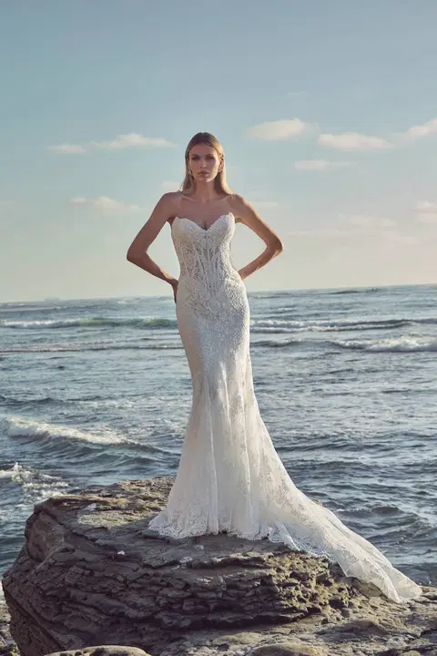 126243 Augusta wedding dress by Calla Blanche, mermaid, lace