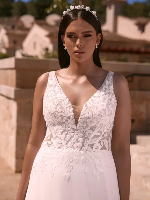 Ione c wedding dress by Bianco Evento, A-line, lace