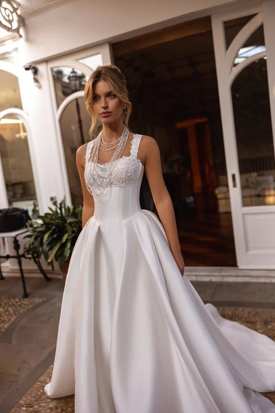 Lisette by Tina Valerdi: Ball Gown silhouette, sweetheart neckline, sleeveless, satin