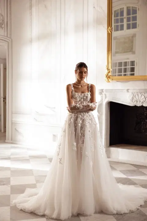 Seraphina wedding dress by Tina Valerdi, princess, lace