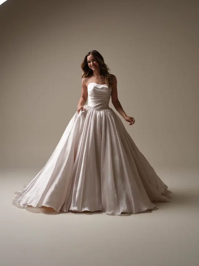 Paris by Maggie Sottero: Ball Gown silhouette, scoop neckline, sleeveless, organza