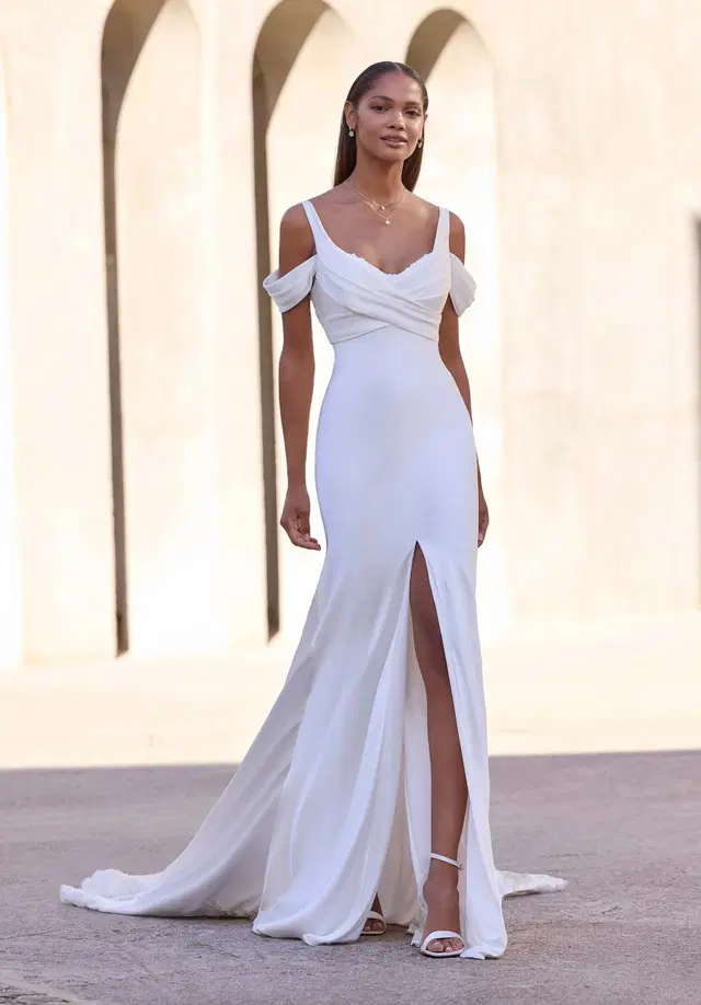 Kalliope by Mori Lee: Mermaid silhouette, sweetheart neckline, satin