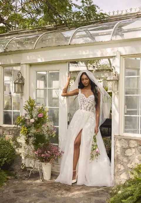 Susan wedding dress by Rebecca Ingram, A-line, lace