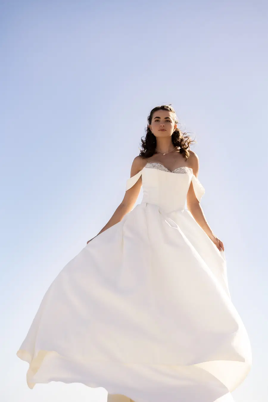 Doha by Amo & Luv: Ball Gown silhouette, sweetheart neckline, sleeveless, satin