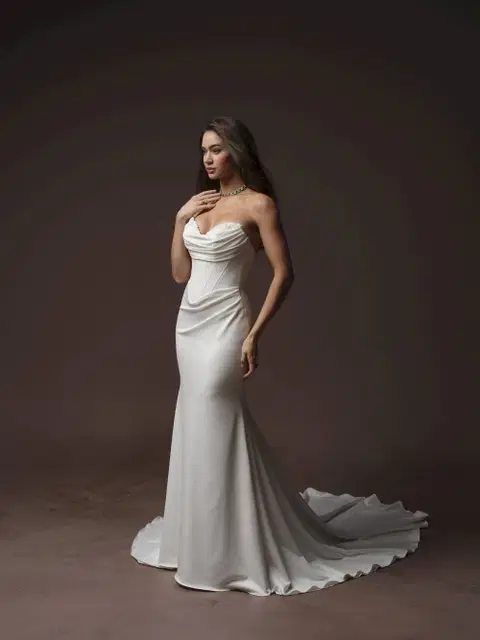 Justina wedding dress by Maggie Sottero, fit & flare, lace