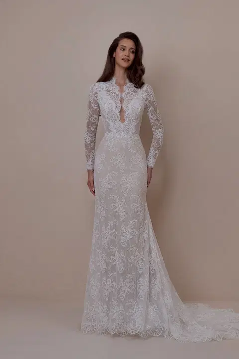 LP2638 Koko wedding dress by Calla Blanche, trumpet, lace