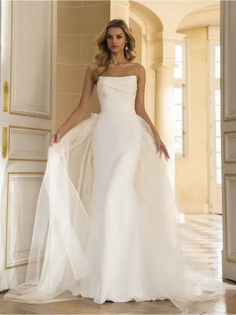 Esmarie wedding dress by ÉLYSÉE, mermaid, crepe