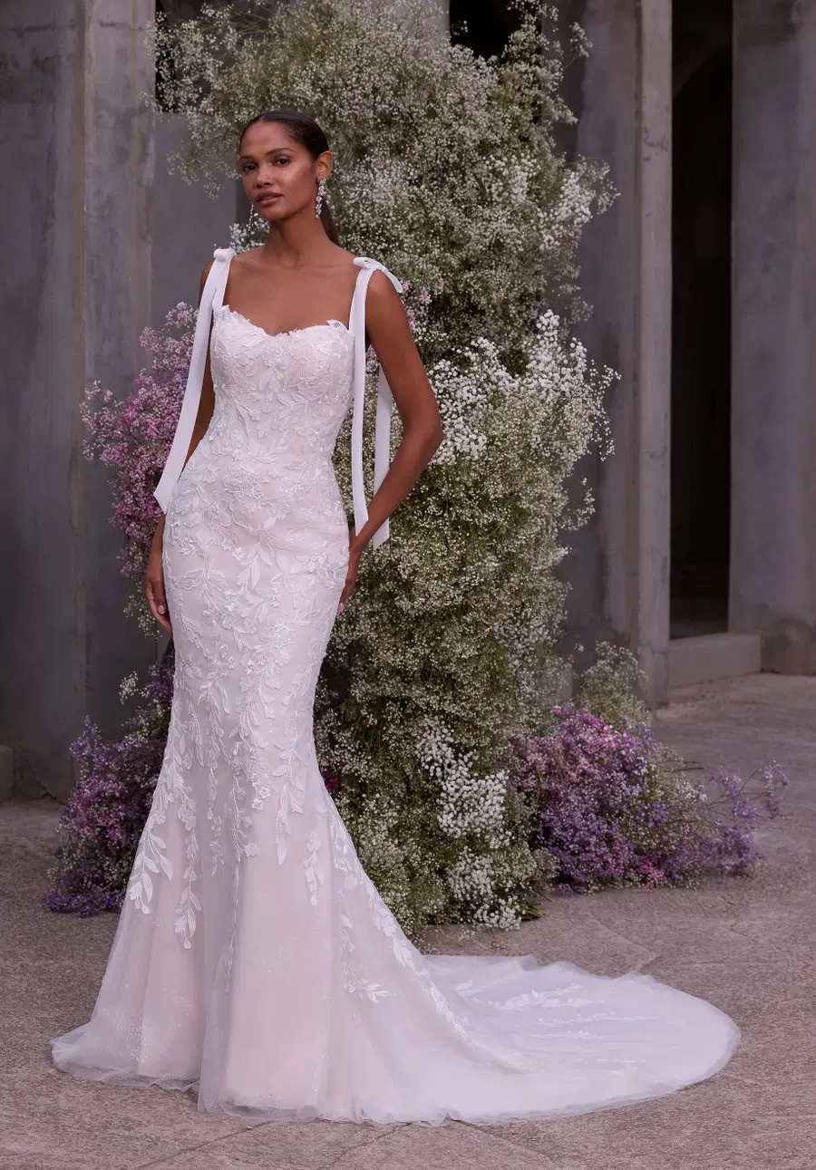 Berenice by Mori Lee: Ball Gown silhouette, high / halter neckline, lace