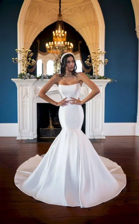 Style RB4230 wedding dress by Rachel Allan, mermaid, satin