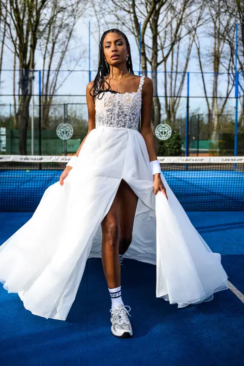 Ellen wedding dress by Malee, A-line, lace