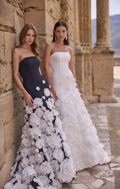 Hafsa wedding dress by Veni Infantino, fit & flare, satin