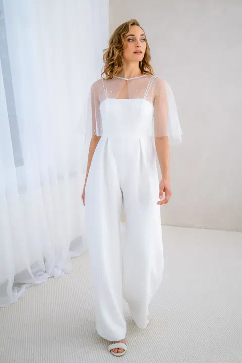 Cape Lamis by noni, two-piece, tulle