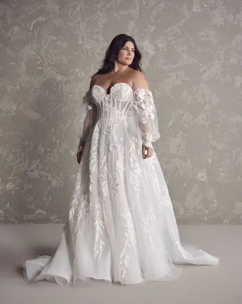Destin wedding dress by Sottero & Midgley, A-line, lace