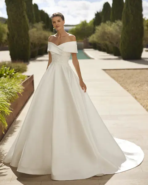 Sorina wedding dress by Adriana Alier, ball gown, mikado