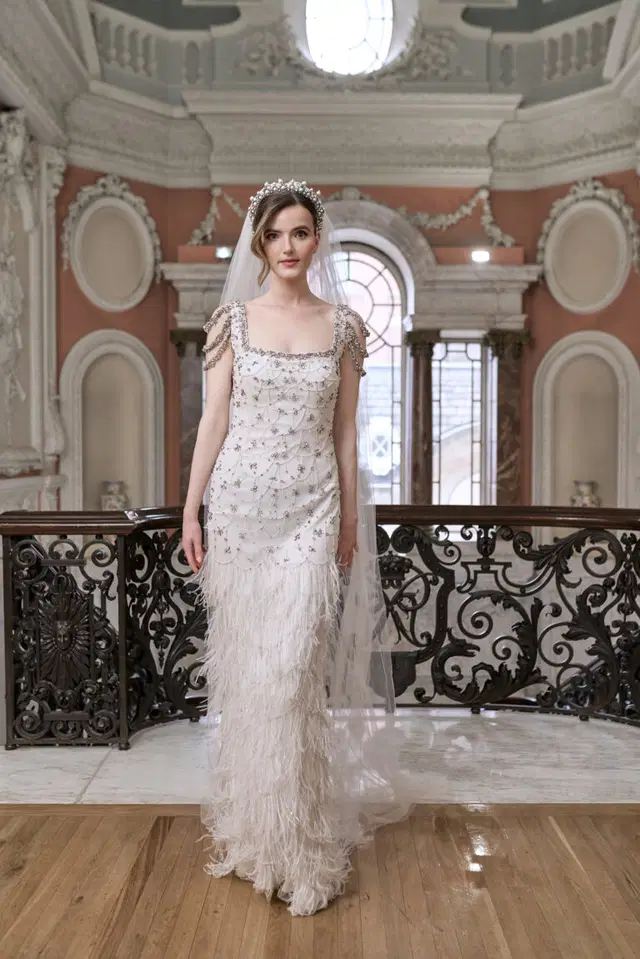 Charity by Eliza Jane Howell: Straight silhouette, square neckline, sleeveless, tulle