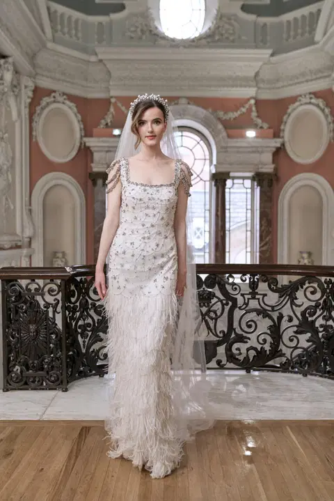Charity wedding dress by Eliza Jane Howell, straight, tulle