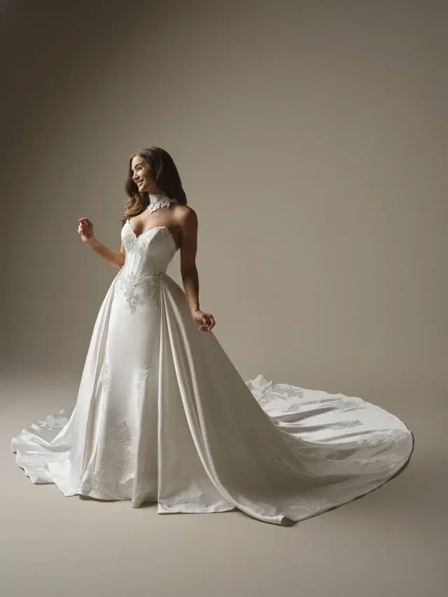 Serafina Lane by Maggie Sottero: A-Line silhouette, sweetheart neckline, lace