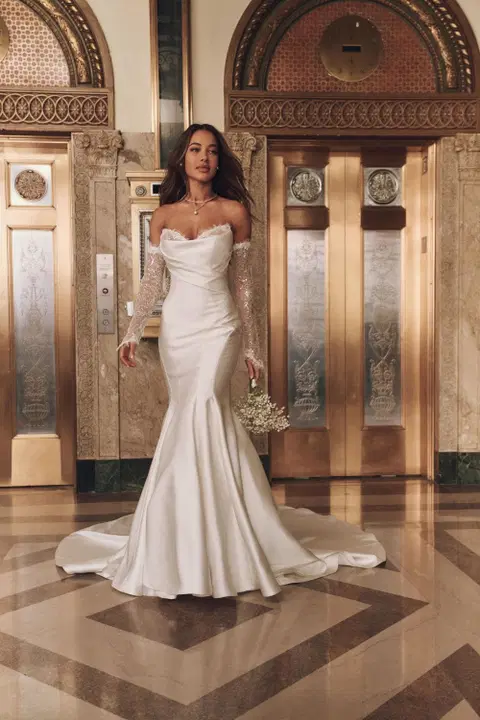 Leilani wedding dress by Maggie Sottero, mermaid, satin