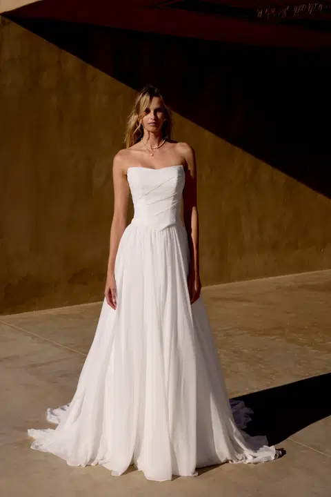 Style 66445 wedding dress by Lillian West, A-line, tulle