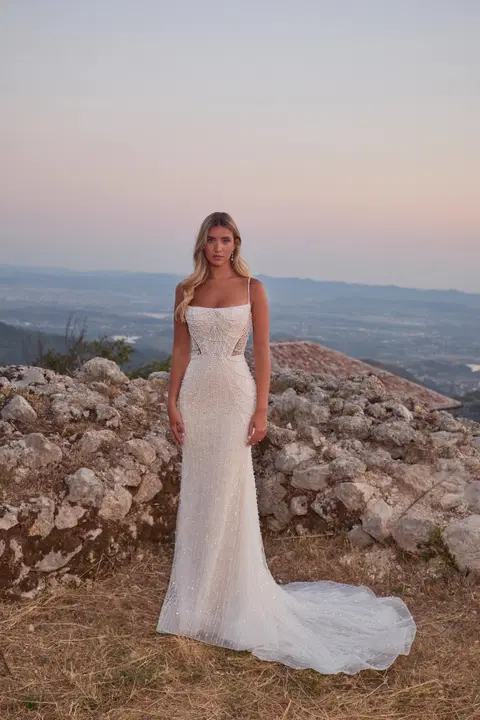125104 Raquelle wedding dress by Calla Blanche, trumpet, tulle
