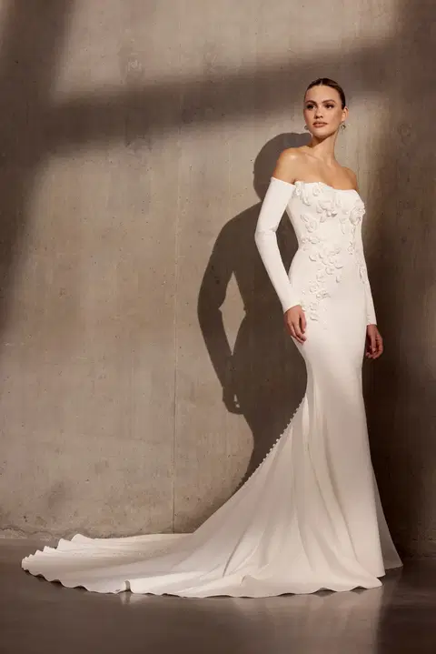 Camille wedding dress by Avenue by Josephine Scott, mermaid, crepe