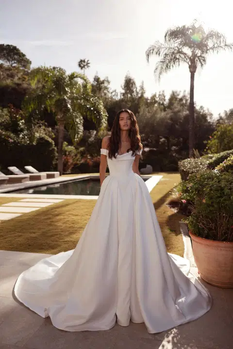 Alvara wedding dress by Tina Valerdi, ball gown, tulle
