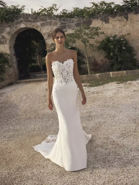 Marienne Brautkleid von Modeca Bridal, Trompete, Spitze