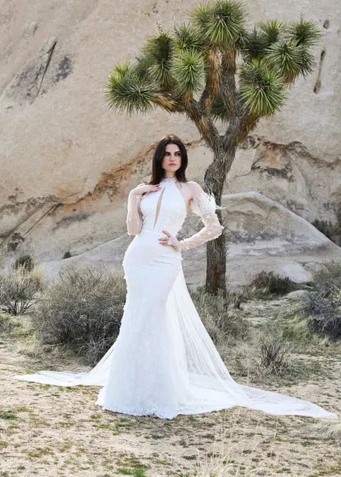 Terranea wedding dress by Dando London, mermaid, tulle