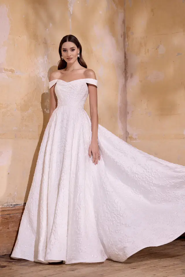 Lara by Josephine Scott: A-Line silhouette, sweetheart neckline, sleeveless, silk