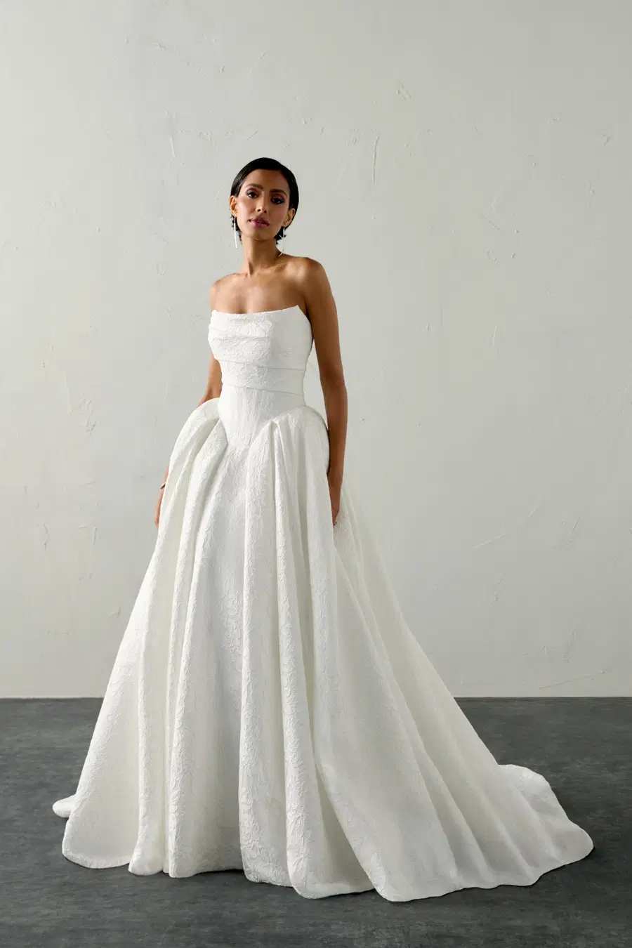 Romelle by Justin Alexander Signature: Ball Gown silhouette, straight neckline, sleeveless