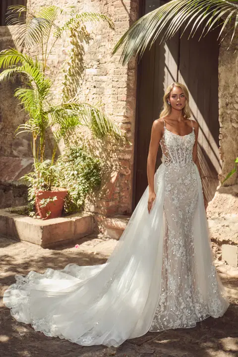 124252 Hera wedding dress by Calla Blanche, mermaid, tulle