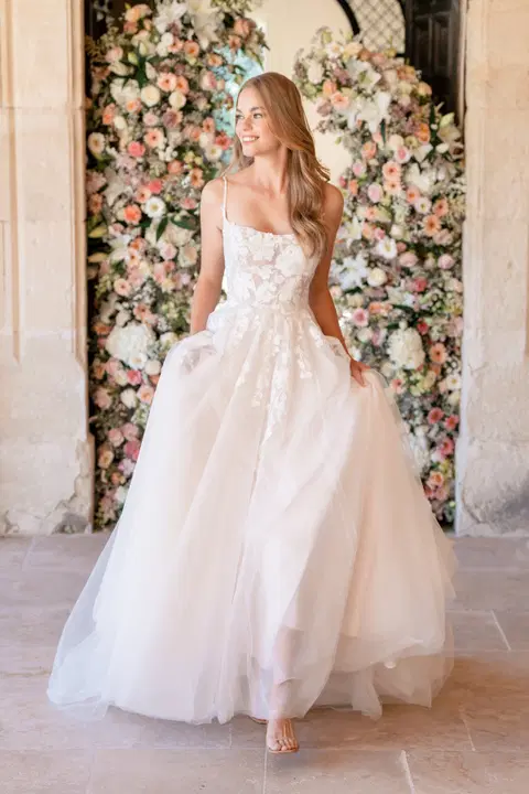 Style R3805 wedding dress by Allure Romance, A-line, lace