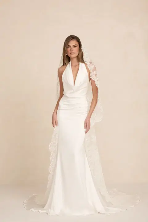 Palmer Satin wedding dress by MWL Bride, trumpet, satin